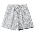 thumbnail image 2 of HOWPAY Mens Swim Trunks Summer Hawaiian Print Quick Dry Elastic Waist Beach Shorts with Pockets Casual Loose Fit Bathing Suit Light Gray XXL, 2 of 7
