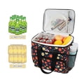 thumbnail image 2 of FORMRS Insulated Cooler Bag 24 Cans Capacity Soft Leakproof Lunch Box with Side Pockets, Red Floral, 2 of 7