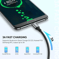 thumbnail image 4 of Cable USB-A 2.0 A USB-C Ugreen Niquelado Trenzado 2m Negro, 4 of 7