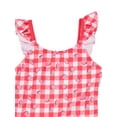 thumbnail image 2 of Wonder Nation Girls Strawberry Gingham One Piece Swimsuit, Sizes 4-16, 2 of 4