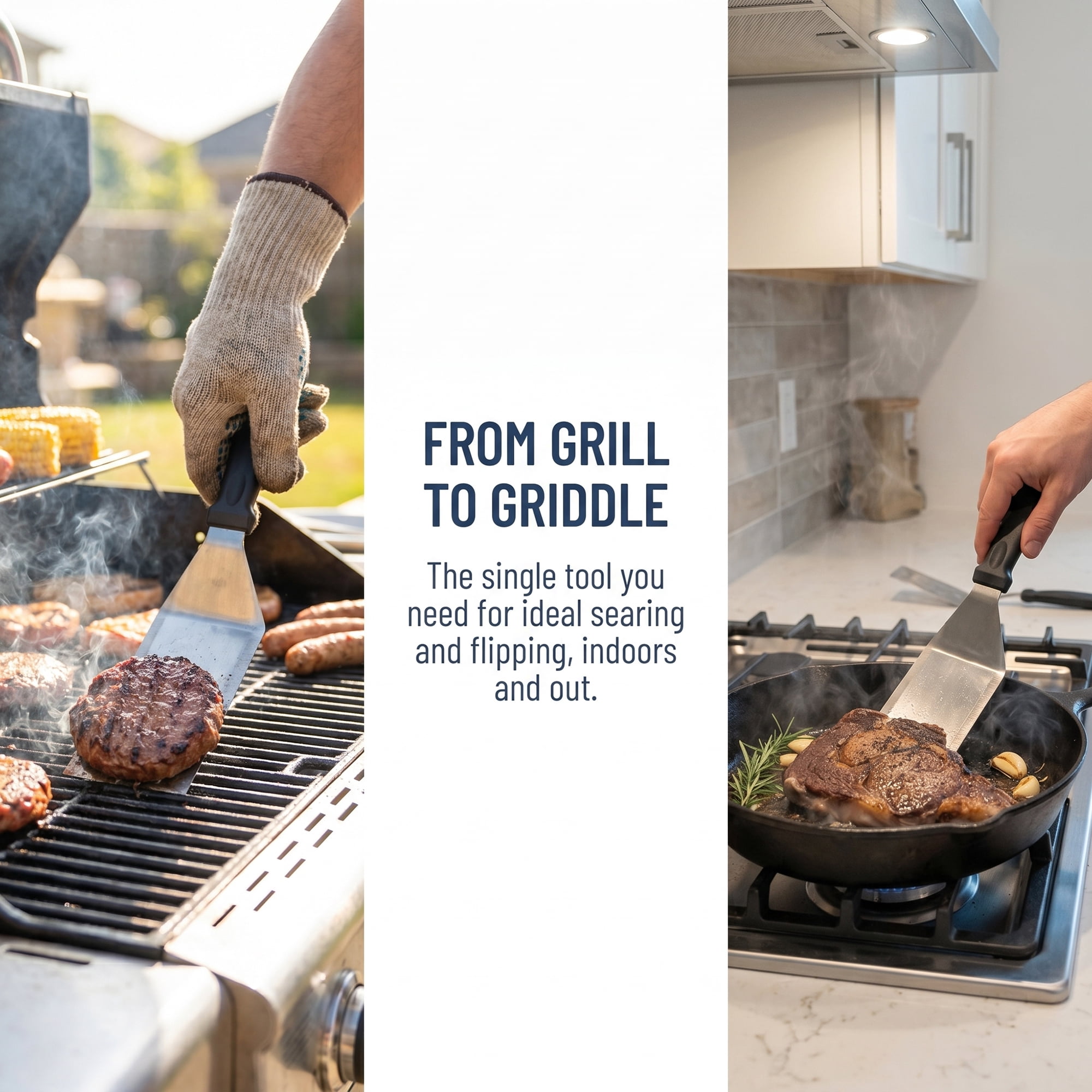 Unique Bargains Heat-Resistant Dishwasher Safe Spatula Kitchen Utensil Silver 8.9" x 2.8"