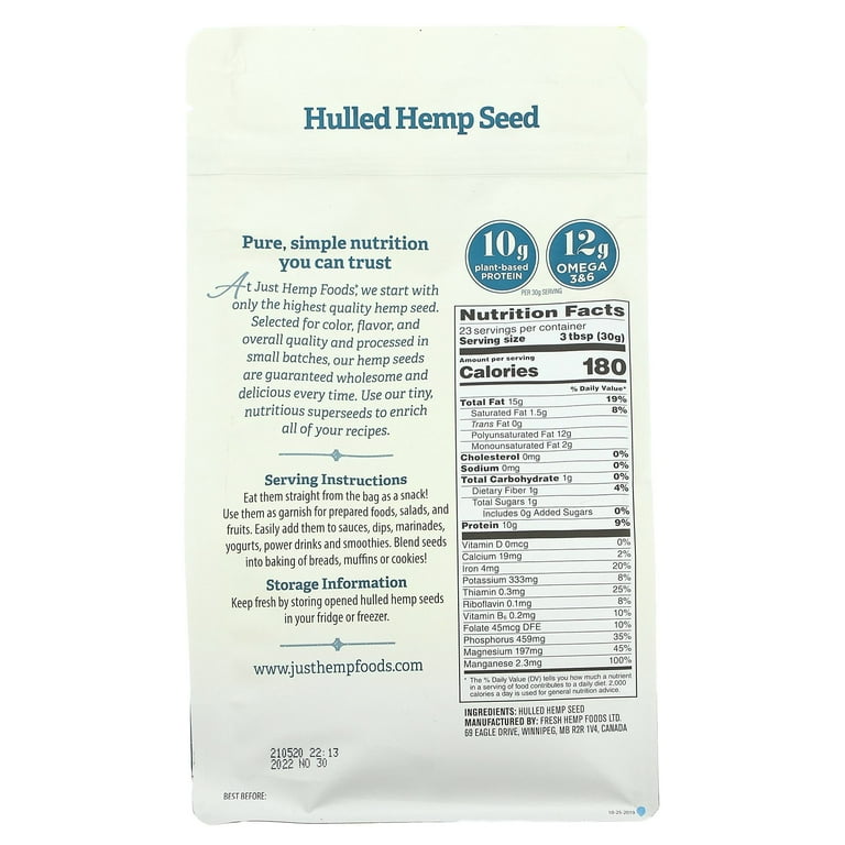 Whole Hemp Seeds Nutrition Facts Besto Blog