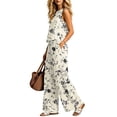 thumbnail image 2 of TaTaai Two Piece Sets for Women Floral Print Sleeveless Top Wide Leg Pants Drawstring Waist Loose Casual Summer Outfits, 2 of 6