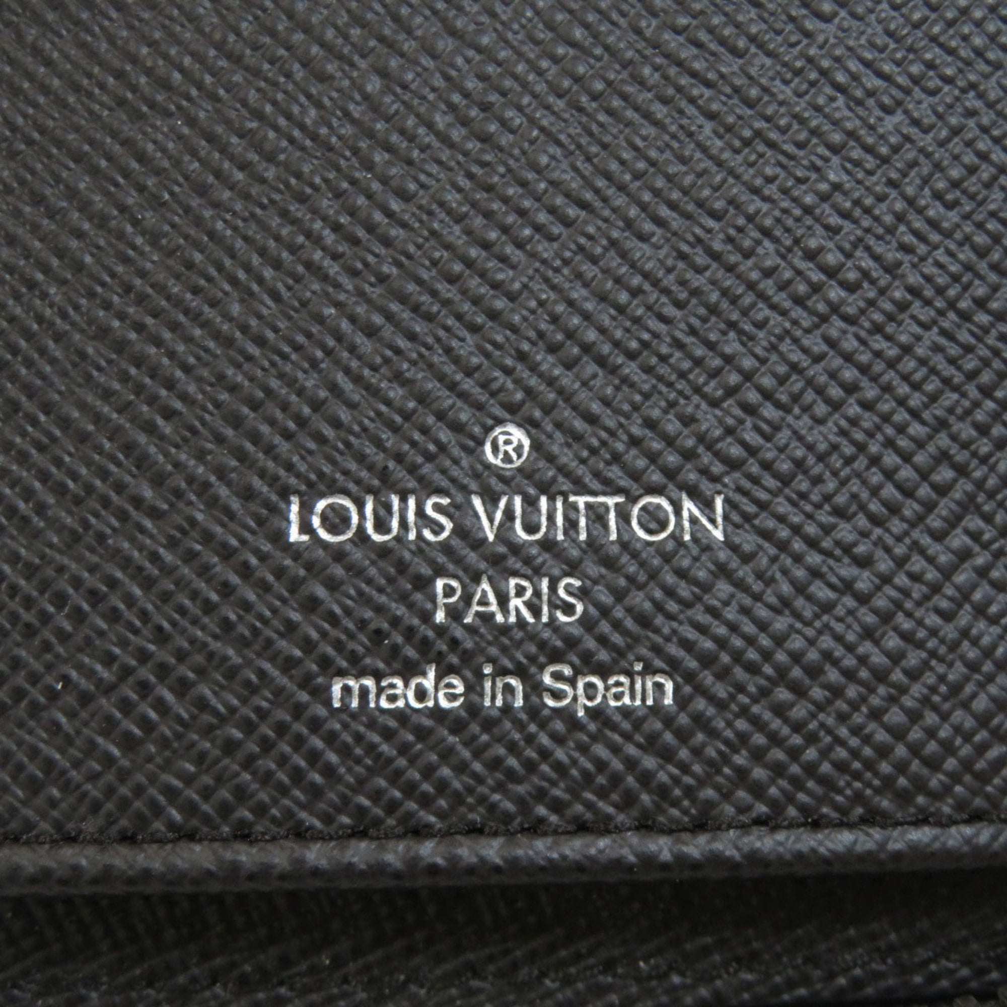 Louis Vuitton N61207 Zippy Vertical Damier Ebene Long Wallet Canvas Men's
