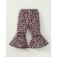 thumbnail image 5 of Infant Girls Clothes Baby Girl Pants Toddler Leggings 3 Pack Flare Baby Pants 3 6 9 12 18 24 Months Bell-bottoms for Girls Leopard White Black, 5 of 8