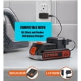 thumbnail image 6 of 20V Max 3600mAh Replace Battery for Black+Decker 20V Battery, 2 Packs 20 Volt Lithium Batteries for LBX4020 LBXR20 LBXR2020, Compatible with Black and Decker 20 Volt Cordless Power Tools and Charger, 6 of 13