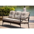 thumbnail image 6 of HomeRoots 69" X 29" X 35" Black Steel Sofa with Beige Cushions - 374050, 6 of 6