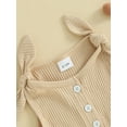 thumbnail image 4 of WEIKBMOL Toddler Baby Girl Summer Clothes 6M 1T 2T 3T 4T Sleeveless Ribbed Knitted Jumpsuit Shorts Overalls Baby One Piece Outfit, 4 of 8