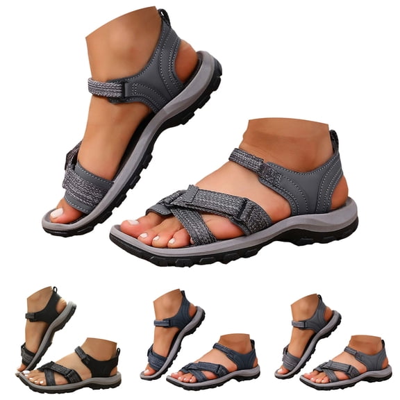 Dakaela Womens Hiking Sport Sandals Beach Vacation Camping Orthopedic Casual Walking Shoes with Adjustable Straps and Arch Support Size 6