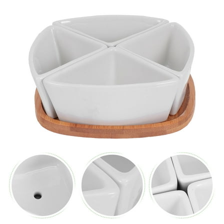 Luxshiny Tabletop Flower Pot White Ceramic 4Pcs 5.3X2.2in Great For Mom Dad Sibling Friends