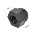 thumbnail image 2 of 10 tapas de plástico para tuercas de 3 mm, cubierta de protección roscada, forma hexagonal, color negro, 2 of 3