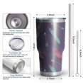 thumbnail image 6 of 30oz Feather and Arrow Pattern Tumblers Stainless Steel Tumbler with Lid and Straw,Vacuum Insulated Double Wall Travel Tumbler Cups Mug with Cleaning Brush for Coffee,Tea, 6 of 7
