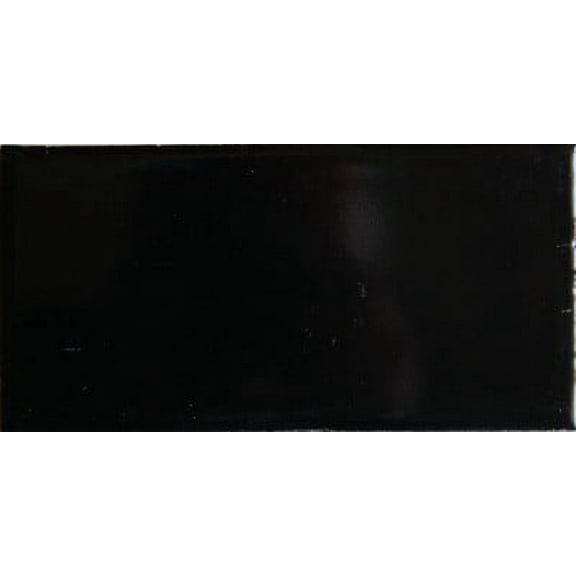 3x6 Black Subway Talavera Tile, Set of 8 pcs