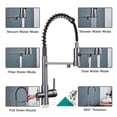 thumbnail image 4 of Pull Down Filter Kitchen Faucet 3 Ways Drinking Pure Water Faucets Brass 360° Flexible Purification Water Mixer Tap -Modern  Design, 4 of 7