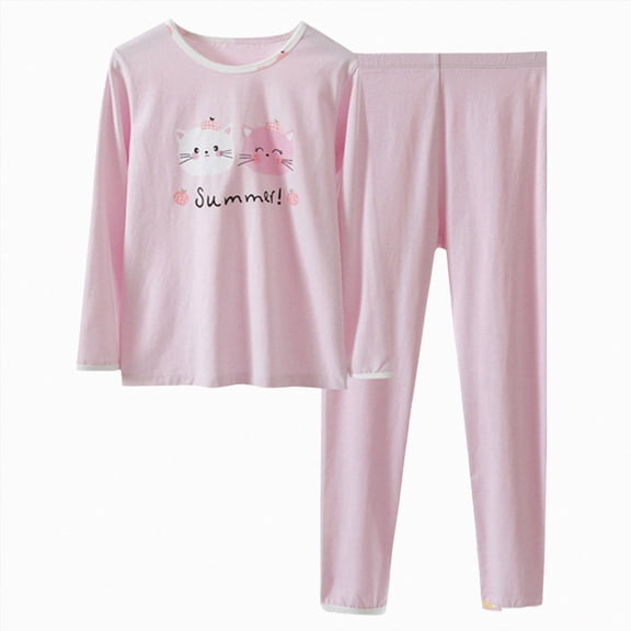 HFHAPW Boys Girls Pajamas Long Sleeve Toddler Boys Girls Pjs Kids Sleepwear Sets 2 Piece Top and Pants