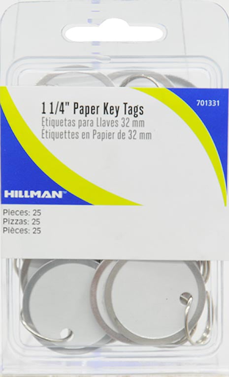 Hillman 25-Pack Paper Key Tags