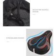 thumbnail image 3 of Funda para asiento de bicicleta, funda transpirable para sillín de bicicleta, accesorios para ciclismo (negro y rojo), 3 of 5