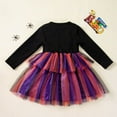 thumbnail image 4 of Glisme Girls Halloween Dresses Long Sleeve Sundress Party Dress Up Soft Fit Princess Dress For Girl Size 3-4 Years,Black, 4 of 6