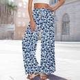 thumbnail image 6 of Runfenguu Baseball Pants, Baggy Cargo Pants Women Fashion Women Printed Pants With Elastic Waist Casual Loose Pockets Pants, 6 of 8