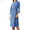 Blue, variant on Lightweight Couples Robes For Three Quarter Sleeve Absorbent Bathrobes For Everyday Comfort Soft Sleepwear