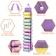 thumbnail image 3 of Muyoka Soporte para rollos de armarios portátiles, organizador de almacenamiento de mallas, soporte para rollos de armarios de ropa que ahorran espacio, organizador para colgar compartimentos independ Muyoka Hogar, 3 of 7