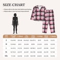 thumbnail image 2 of Salouo Heart Plaid Pattern Women's Pajamas Set Long Sleeve Button Down Sleepwear Soft Pj Lounge Sets for women 2 Piece Pjs Set with Long Pants -Medium, 2 of 8