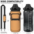 thumbnail image 5 of Gothic Horror 64oz Water Bottle with Storage Sleeve - Skull Theme Leakproof Large Capacity Fitness Bottle with Adjustable Strap, 5 of 7