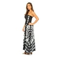 thumbnail image 2 of Riviera Sun Strapless Tube Maxi Dress Summer Dresses (Black / White, 1X), 2 of 3