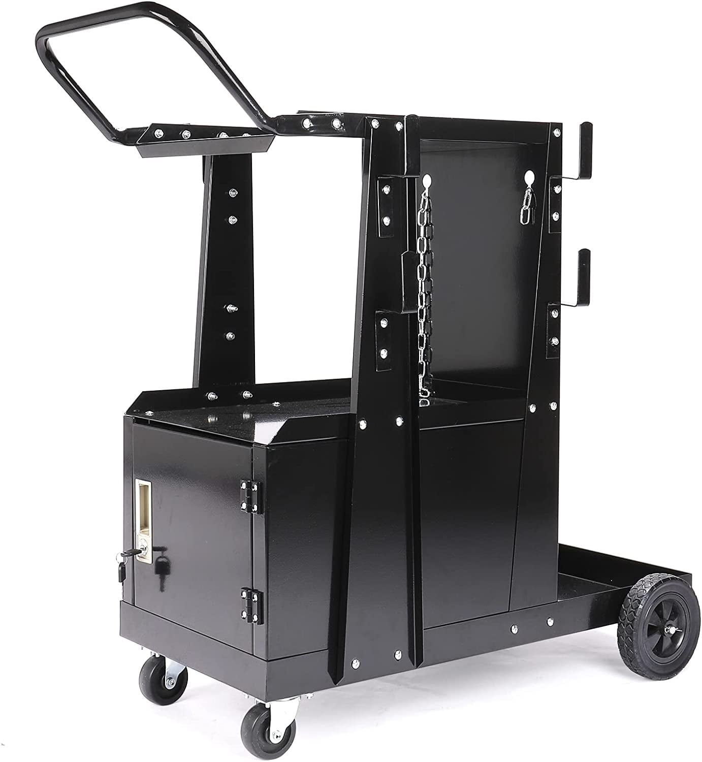 Heavy Duty Welding Carts with Upgraded Wheels, Rolling Welding Cart