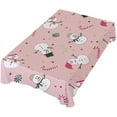 thumbnail image 2 of GZHJMY Snowman Christma in Pink Rectangle Tablecloth for Kitchen Dining Room Party Table Cover Home Decor 60"(W) x 120"(L), 2 of 7