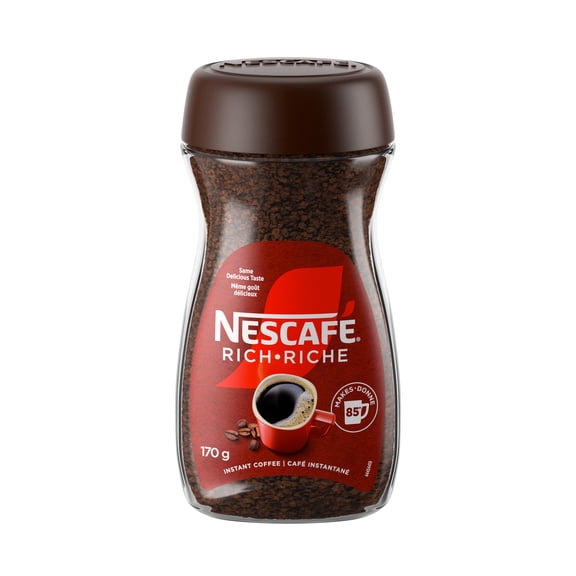 NESCAFE Café instantané Riche, café pur à 100 %, ajoutez de l’eau chaude