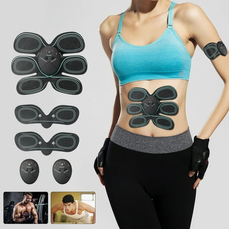 Remote Control Abdominal Muscle Trainer Smart Abs Stimulator Body Building Fitness Equipment For Abdomen/Arm/Leg/Hip Training - Portable for Home/Office/Travel (with