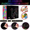 thumbnail image 2 of Rainbow Scraping Paper Art Set 10/20/50 Sheets Scratch it Off Paper Drawing Boards Sheet Colorful, 2 of 5