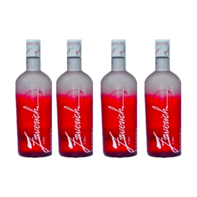 Pack de 4 Vodka Zaverich Red Berry 1 L