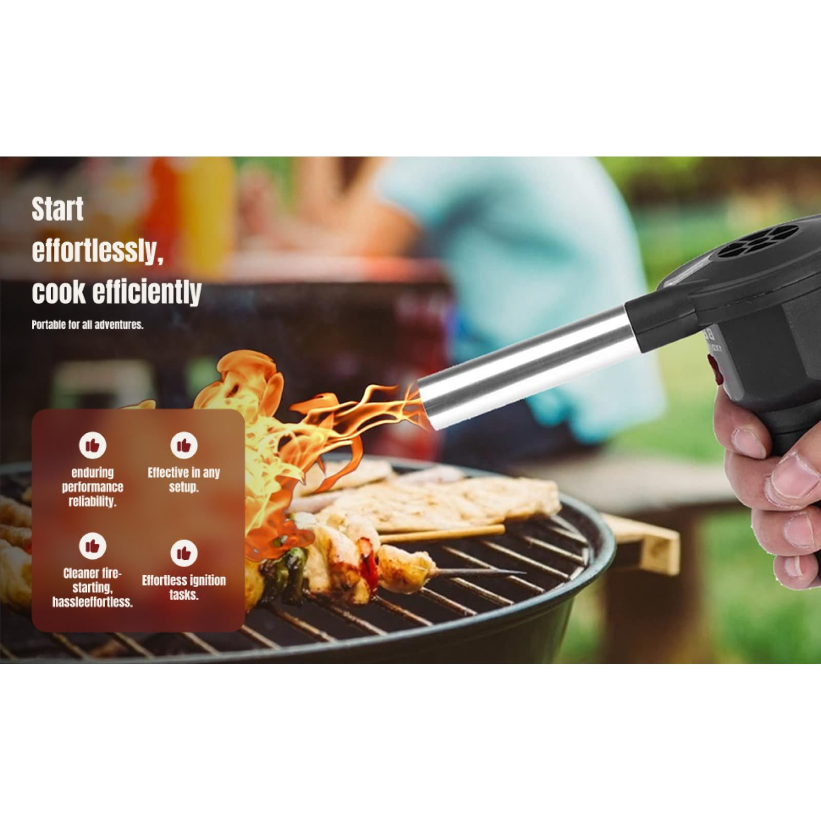Nishiyuenyi 2 Pieces Electric BBQ Air Blower Fan For Charcoal Grill BBQ Campfire Fireplace