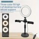 thumbnail image 2 of Anillo de Luz LED con Brillo Ajustable y Soporte de Altura Regulable con Doble Sujeta Teléfonos para Fotografía, Selfies, Vlogging, Maquillaje y Creación de Videos en Vivo - Iluminación Portátil, 2 of 7