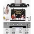 thumbnail image 4 of Large Induction Cooktop Protector Mat Black Christmas Stove Top Covers for Electric Stove, Santa Snowman Xmas Gifts Snowflake Winter Decorative Stove Burner Cover Mats, Glass Top Stove Cover, 4 of 7