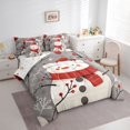 thumbnail image 3 of Castle Fairy Kids Children Xmas Snowman Bedding Comforter Set 7 Pieces,Merry Christmas Full Bedding Set Lightweight,Happy New Year Fitted Sheet Flat Sheet,Ultra Soft Home Decor,Reversible, 3 of 8