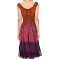 thumbnail image 2 of Sakkas Balayga Ombre Tie Dye Batik Adjustable Ruffle Tank Top Sleeveless Dress - Orange - OS, 2 of 4