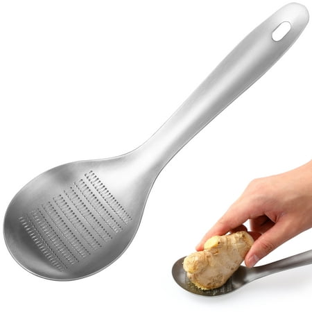 

Multi-functional Spoon Shape Stainless Steel Ground Ginger Garlic Crusher Grater Mill Mud Grinding Kitchen Tool