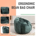 thumbnail image 5 of MOONMISS Chenille Durable Comfort Lounger High Back Bean Bag loveseat Lazy Sofa-Emerald, 5 of 8