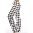 thumbnail image 2 of APEXFWDT Women's Plus Size Plaid Sleep Pants Drawstring Elastic Waist Soft Comfortable Lounge Trousers Casual Sleepwear,XXL,Coffee, 2 of 4