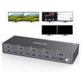thumbnail image 3 of Conmutador KVM 4 Ordenadores 2 Monitores el Conmutador KVM Displayport USB 3.0 Admite Puerto DP 4K@60Hz Conmutador KVM ENCHUFE UE, 3 of 5