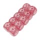 thumbnail image 4 of Juego de dados de 6 caras, 10 Uds., divertidos, interactivos, impermeables, transparentes, dados poliédricos para juego de mesa, color rojo, 4 of 8
