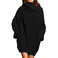thumbnail image 1 of LAICAIW Robe Chandail Longue Ample à Col Roulé Oversize pour Femmes, 1 of 7