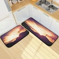 thumbnail image 2 of GZHJMY Cross Erected on The Hillside Kitchen Rug,Set of 2 Decoration Non Skid Washable Soft Super Absorbent Anti Kitchen Floor Mats for Kitchen Office Laundry Room Bathroom (19"x27"+19"x47"), 2 of 7
