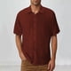 thumbnail image 1 of Blusa y camisa de manga corta con cuello vuelto para hombre, informal, lisa, a la moda, con cuello vuelto y bolsillo, con botones, de manga corta, 1 of 6