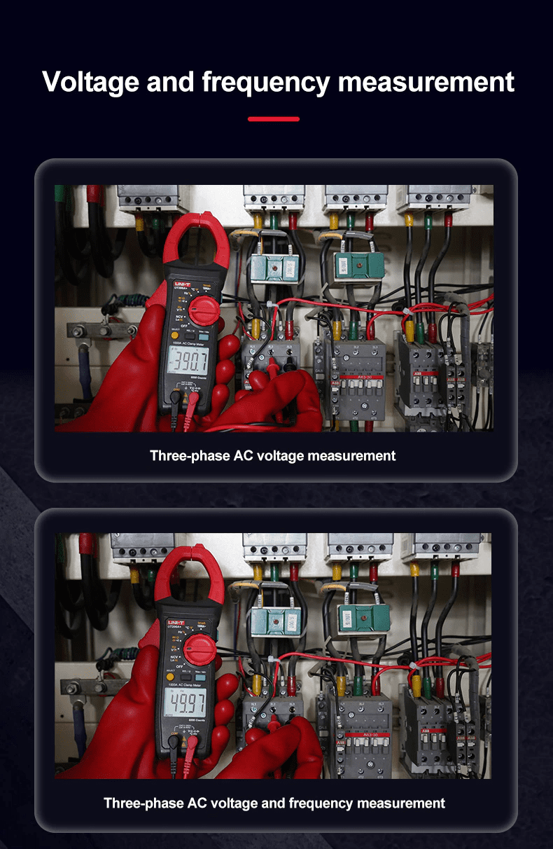 UNI-T Uni-trend Multimeter clamp meter UT206A+ clamp meter Clamp current meter Ammeter 1000V Voltmeter Voltage Frequency Professional Electrical Integrated Meter(UT206A+)