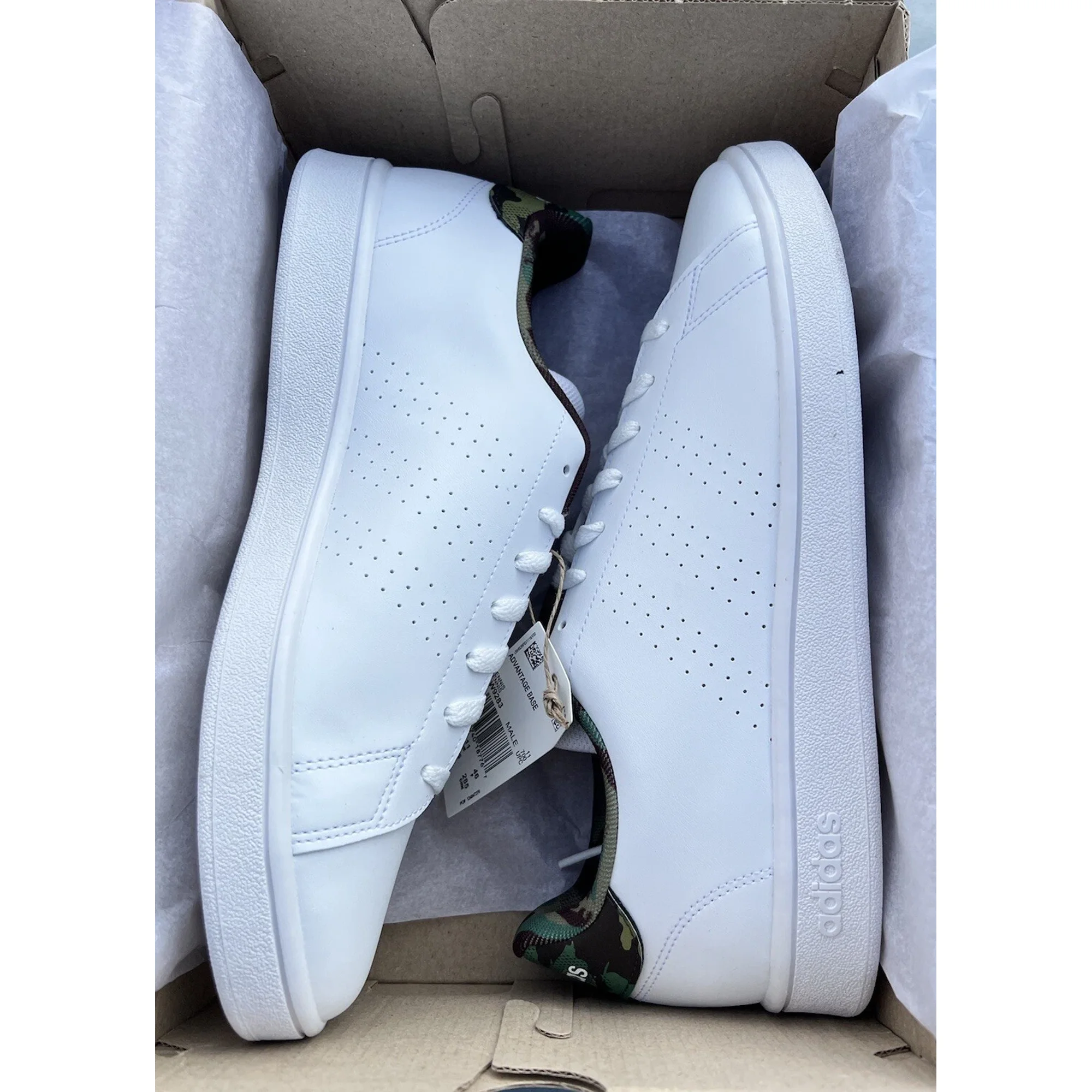 Adidas Advantage Base Shoes Men's Size 11.5 White Camo Casual Athletic  Sneakers - Walmart.ca