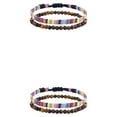 thumbnail image 3 of Sonducket 2 piezas trenzada tobilleras conjunto tejido brazaletes cadena de pierna tela cadena rebordear para niñas verano playa tipo tipo 5 2Conjunto, 3 of 6